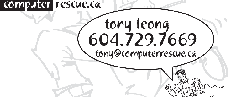 Computer Rescue North Vancouver Biz Card I